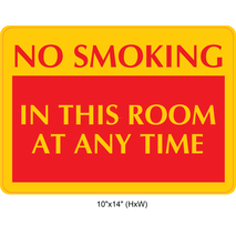 Waterproof Sticker No Smoking Signs Labels- NSS 026