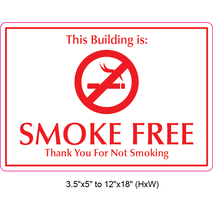 Waterproof Sticker No Smoking Signs Labels- NSS 044
