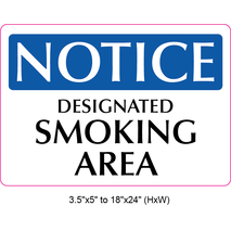 Waterproof Sticker No Smoking Signs Labels- NSS 060