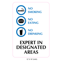 Waterproof Sticker No Smoking Signs Labels- NSS 084