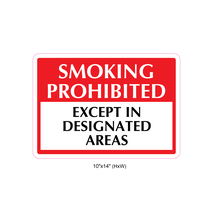Waterproof Sticker No Smoking Signs Labels- NSS 085