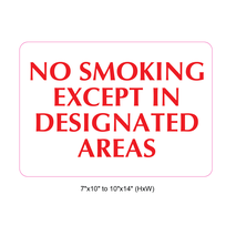 Waterproof Sticker No Smoking Signs Labels- NSS 086