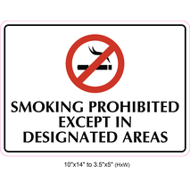 Waterproof Sticker No Smoking Signs Labels- NSS 089