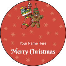 Personalised Christmas Gift Sticker -016- Waterproof Labels x Pack of 24 