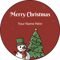 Personalised Christmas Gift Sticker -017- Waterproof Labels x Pack of 24 