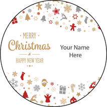 Personalised Christmas Gift Sticker -027- Waterproof Labels x Pack of 24 