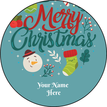 Personalised Christmas Gift Sticker -042- Waterproof Labels x Pack of 24 