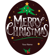 Personalised Christmas Gift Sticker -090- Waterproof Labels x Pack of 24