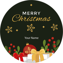 Personalised Christmas Gift Sticker -117- Waterproof Labels x Pack of 24