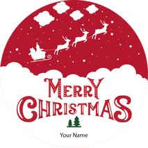 Personalised Christmas Gift Sticker -122- Waterproof Labels x Pack of 24