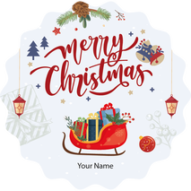 Personalised Christmas Gift Sticker / Waterproof Labels x Pack of 24 - 128