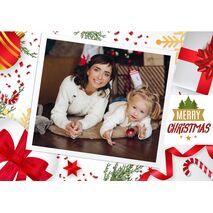 5x7 Folded Personalised Christmas Greeting Cards -009