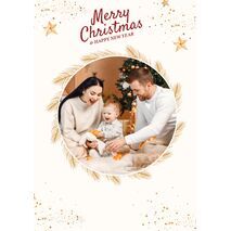 5x7 Folded Personalised Christmas Greeting Cards -020
