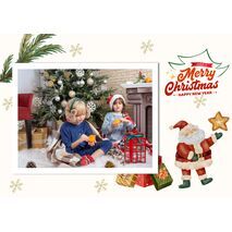 5x7 Folded Personalised Christmas Greeting Cards -022