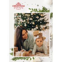 5x7 Folded Personalised Christmas Greeting Cards -023