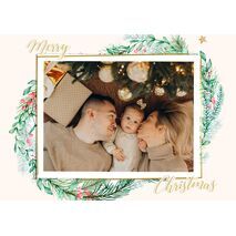 5x7 Folded Personalised Christmas Greeting Cards -024