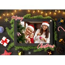 5x7 Folded Personalised Christmas Greeting Cards -028