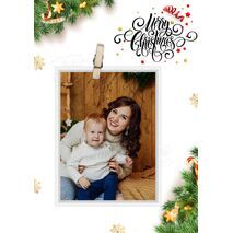 5x7 Folded Personalised Christmas Greeting Cards -050