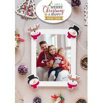 5x7 Flat Personalised Christmas Greeting Cards -003