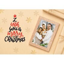 5x7 Flat Personalised Christmas Greeting Cards -008