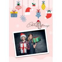 5x7 Flat Personalised Christmas Greeting Cards -013