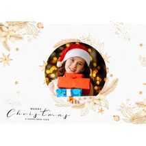 5x7 Flat Personalised Christmas Greeting Cards -015