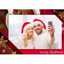 5x7 Flat Personalised Christmas Greeting Cards -017