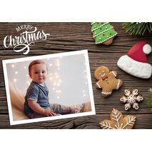 5x7 Flat Personalised Christmas Greeting Cards -021