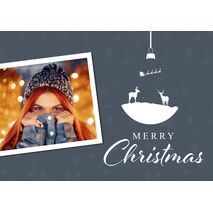 5x7 Flat Personalised Christmas Greeting Cards -023