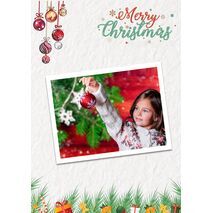 5x7 Flat Personalised Christmas Greeting Cards -030
