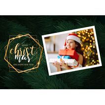 5x7 Flat Personalised Christmas Greeting Cards -035