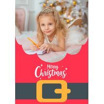 5x7 Flat Personalised Christmas Greeting Cards -037