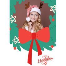 5x7 Flat Personalised Christmas Greeting Cards -041