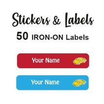Iron-On Labels 50 pc - Sport Car
