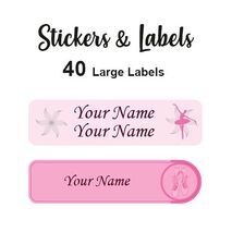 Large Labels 40pc ballet - perfect for books and bags