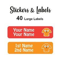 Large Labels 40pc Boris - perfect for books and bags