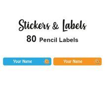 Pencil Labels 80 pc Camel Girl