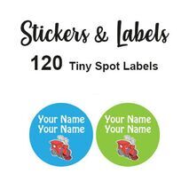 Tiny Spot Labels 120 pc - Fire Engine