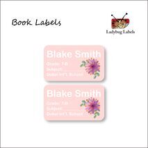 Vector Flower-Pack of 40 Book Labels