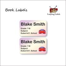Electric Car-Pack of 40 Book Labels