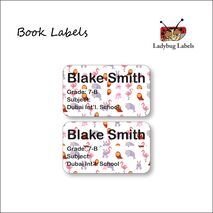 Water Animals-Duty Truck-Pack of 40 Book Labels
