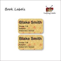 Brown Tiger-Pack of 40 Book Labels