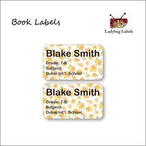 Autumn Flowers-Pack of 40 Book Labels