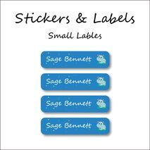 Smiling Hippo-Pack of 50 Round Waterproof Labels