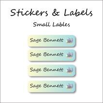 Bubble Hippo-Pack of 30 Small Waterproof Labels
