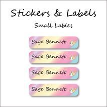 Rainbow-Pack of 30 Small Waterproof Labels
