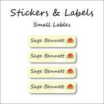Turning Flower-Pack of 30 Small Waterproof Labels