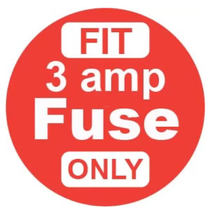 ​3 Amp Fuse Labels 20mm
