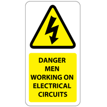 ​Danger Men Working on Electrical Circuits Labels