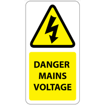 ​Danger Mains Voltage Labels